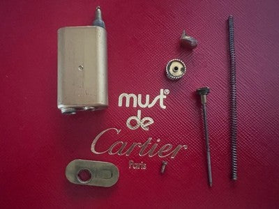 🔴 CARTIER Must accendino parti interne originali vintage numerate Paris