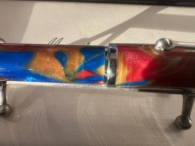 🔴 MONTEGRAPPA stilografica Ducale Murano resina iridescente pennino 1.5 Stub