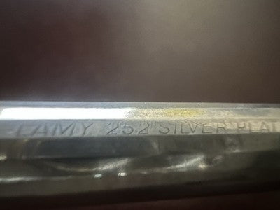🔴 LAMY 252 penna sfera placcata ARGENTO multi sfaccettata scrive vintage