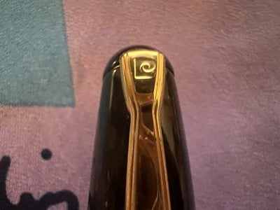 PIERRE CARDIN Crayon Mécanique Laque Noire Profiles Dorés Vintage 