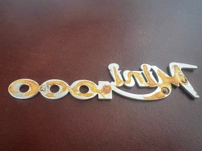 🔴 MINI 1000 stemma auto emblema scritta logo targhetta metallo ORIGINALE