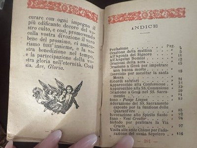 🔴 Libro di preghiere La Via del Paradiso del 1892 mosaico effetto madreperla