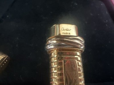 Cartier Stylo-Plume Stylo à Plume Vendome Trinity Godron M Plaqué Cartouches 