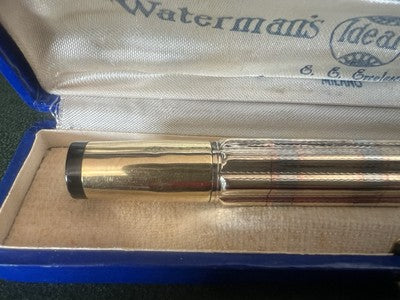 🔴 WATERMAN'S penna stilografica retrattile pennino ORO funziona vintage B