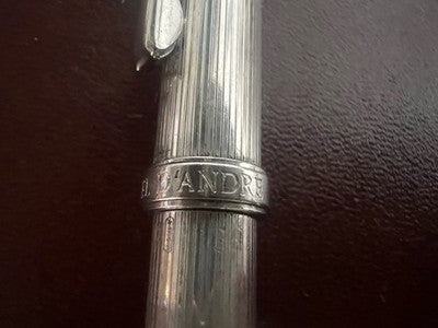 🔴 RAFAEL D'ANDRE penna sfera ARGENTO 925 MASSICCIO scrive con astuccio