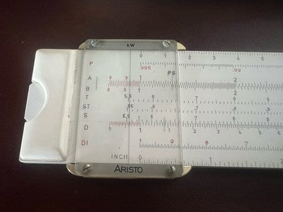 🔴 Regolo calcolatore ARISTO 929 PROFESSIONALE grande con custodia vintage