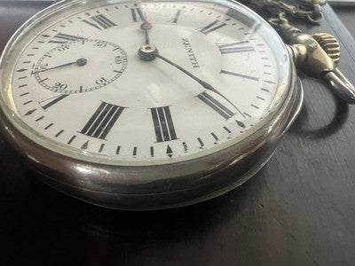 🔴 ZENITH orologio tasca Ferrovie Stato Gran Prix 1900 ASSEGNATO capo stazione