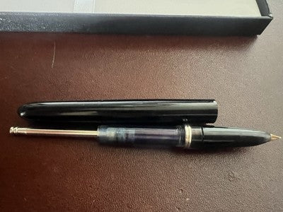 Stylo-Plume Stylo à Plume Noire Mécanisme À Piston Écrit Vintage 1950 A