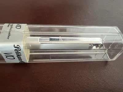 🔴 PELIKAN penna sfera V10 a scatto scrive finitura argento vintage astuccio NOS