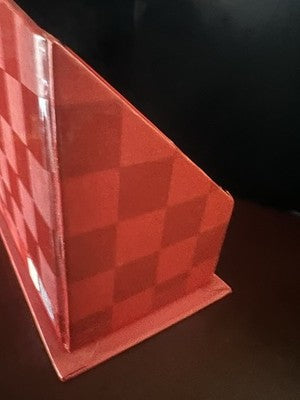 Ferrari Original Vintage Red Checkered Desk Document Holder