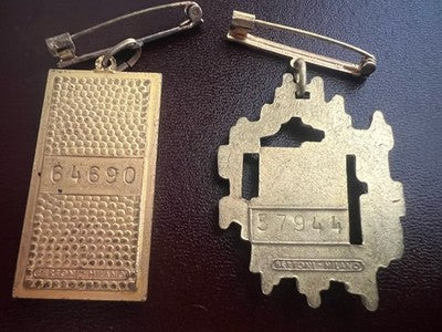 🔴 Spille FIERA DI MILANO 1965–66 VISITATORE originali numerate smalti vintage