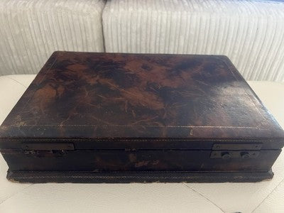 🔴 Scatola penne espositore portapenne elle interno velluto da scrivania vintage