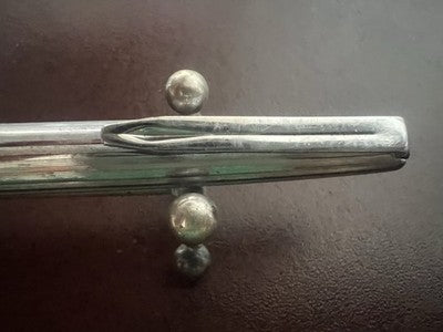 Aurora Stylo-Plume Sphère Mille Rayures Chrome Écrit Vintage Années 1960 C 