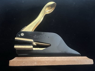 🔴 JUSTRITE precision 2-Sided Wood Brass Sheet Marking Desk Stamp 