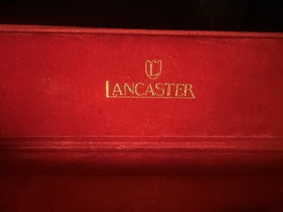 🔴 LANCASTER scatola cronografo rossa velluto con certificato istruzioni vintage
