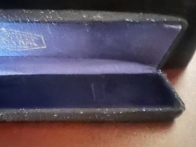 WINTHAL Box Armbanduhr Stoff Irisierend Blau Vintage 