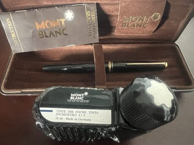 🔴 MONTBLANC 221 stilografica pistone pennino oro 14K garanzia vintage '60 NOS