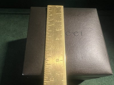 🔴 GUCCI scatola gioiello ciondolo orecchini cofanetto custodia con talloncino