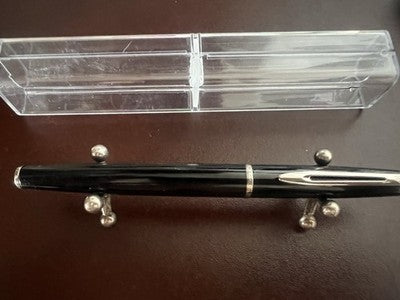 🔴 WATERMAN penna stilografica Emisphere lacca nera pennino F con cartucce