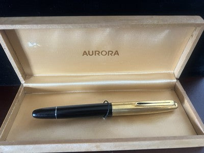 Aurora Stylo-Plume Stylo à Plume 88 Or 14KT Piston Écrit Vintage 1778134