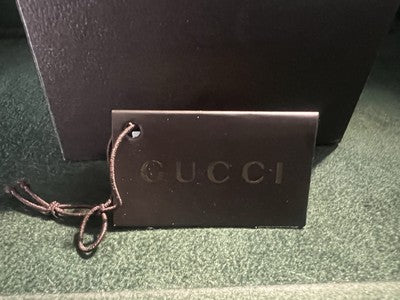 🔴 GUCCI scatola gioiello ciondolo orecchini cofanetto custodia con talloncino