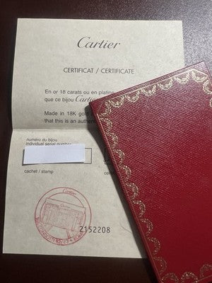 🔴 CARTIER certificato GARANZIA gioiello oro platino libretto Roma vintage 2001