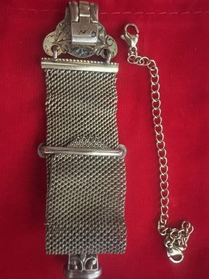 🔴 CATENA orologio tasca vittoriana con sigillo vergine pinchbeck antica 1800 N4