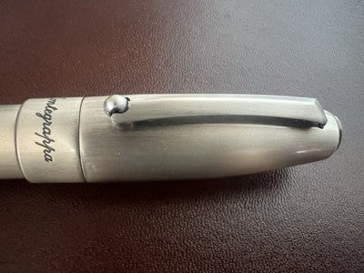 Montegrappa Stylo-Plume Sphère Fortuna Argent Mule Avec Trousse NOS