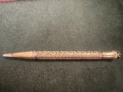 🔴 EUROPA penna stilografica retrattile pennino ORO 14 e matita ricamo vintage