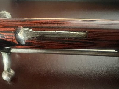 Stylo Plume WILMAS En Celluloïd Rayé À Levier Écrit Vintage 1930