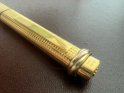 🔴 CARTIER penna stilografica Vendome Trinity placcata oro pennino F cartucce