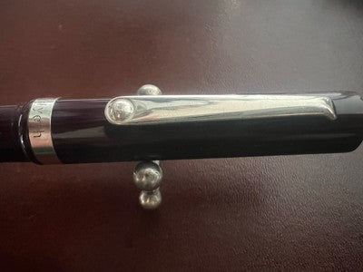 🔴 PINEIDER penna stilografica bordeaux con profili ARGENTO 925 pennino M