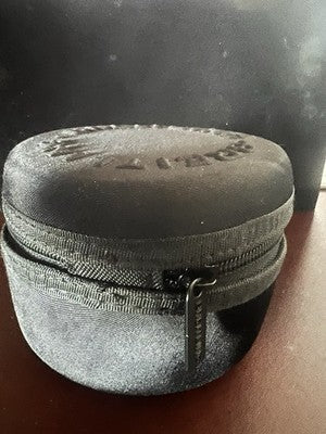 🔴 BREITLING scatola orologio tessuto semi rigido cilindrica da viaggio vintage