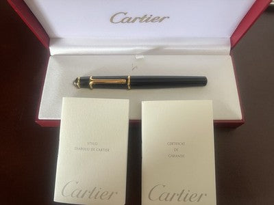 CARTIER Diabolo Mini Füllfederhalter 18K Gold M Garantie 