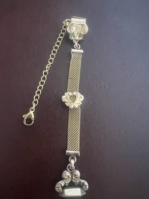 🔴 CATENA orologio tasca vittoriana con sigillo vergine pinchbeck antica 1800 N5