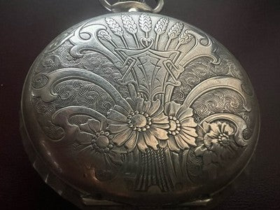 Roskopf Taschenuhr Oversize 6 CM Zifferblatt Keramik Ersatzteil Vintage