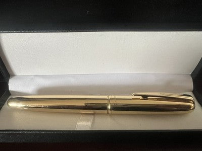 Tombow Kugelschreiber Sphere 77, Metall, goldene Mine, Rollerball-Markierung, Japan, Vintage 70 