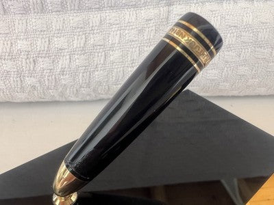 🔴 MONTBLANC base scrivania penna Meisterstuck 146 resina nera vintage