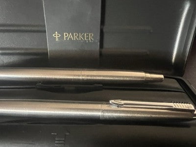 Parker Set Pen Sphere + Mechanical Pencil Steel Brushed CT Scrivono Vintage