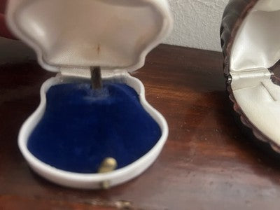 Trousse Anneaux Boîtes Coquille Celluloid Effet Tortue Vintage 1950