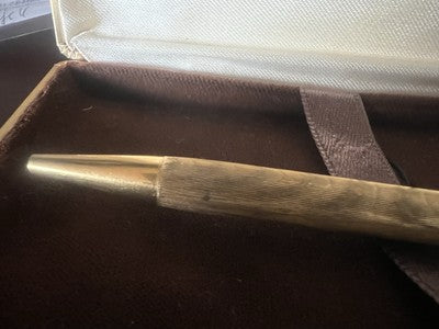 🔴 WATERMAN penna sfera Hemisphere placcata oro millerighe con onde astuccio