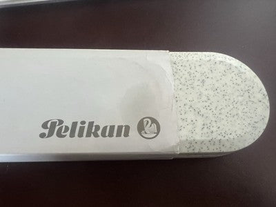 🔴 PELIKAN penna sfera Celebry lacca blu marmorizzata profili dorati vintage