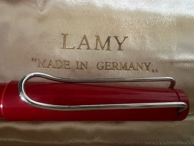 Lamy Stift Kugel Safari Rot Red Resin Refill Roller Schreibt