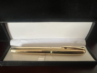 Tombow Kugelschreiber Sphere 77, Metall, goldene Mine, Rollerball-Markierung, Japan, Vintage 70 