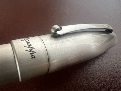 Montegrappa Stylo-Plume Sphère Fortuna Argent Mule Avec Trousse NOS