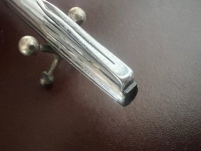 🔴 AURORA Kugelschreiber mit tausend Linien, verchromt, schreibt im Vintage-Stil, 1960er Jahre C 