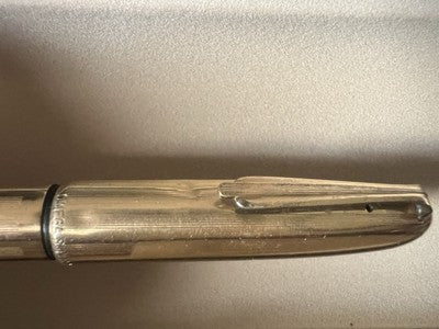 🔴 OMEGA penna stilografica SUPER NOVA placcata pennino ORO 14K scrive vintage