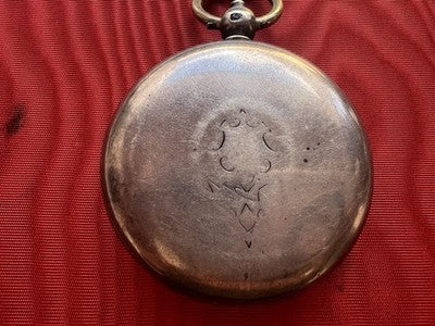 Montre Poche Argent 925 A Cane 3 Charnières Antique Londres 1870 Fonctionne