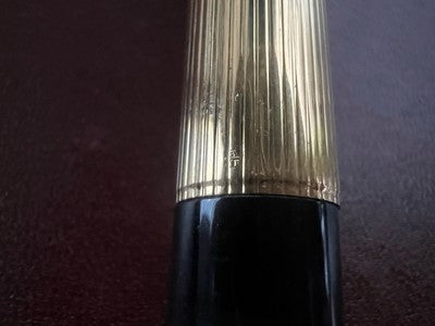 🔴 WATERMAN penna stilografica Flash cappuccio placcato oro a cartuccia vintage