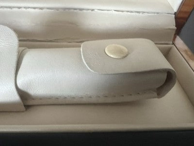 Tibaldi Boîte Box Stylo-Plume Bentley Cuir Bleu Bois Ronce Porte-Stylo B 